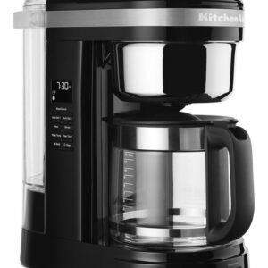 12 Cup Drip Coffee Maker with Spiral Showerhead and Programmable Warming Plate - Onyx Black