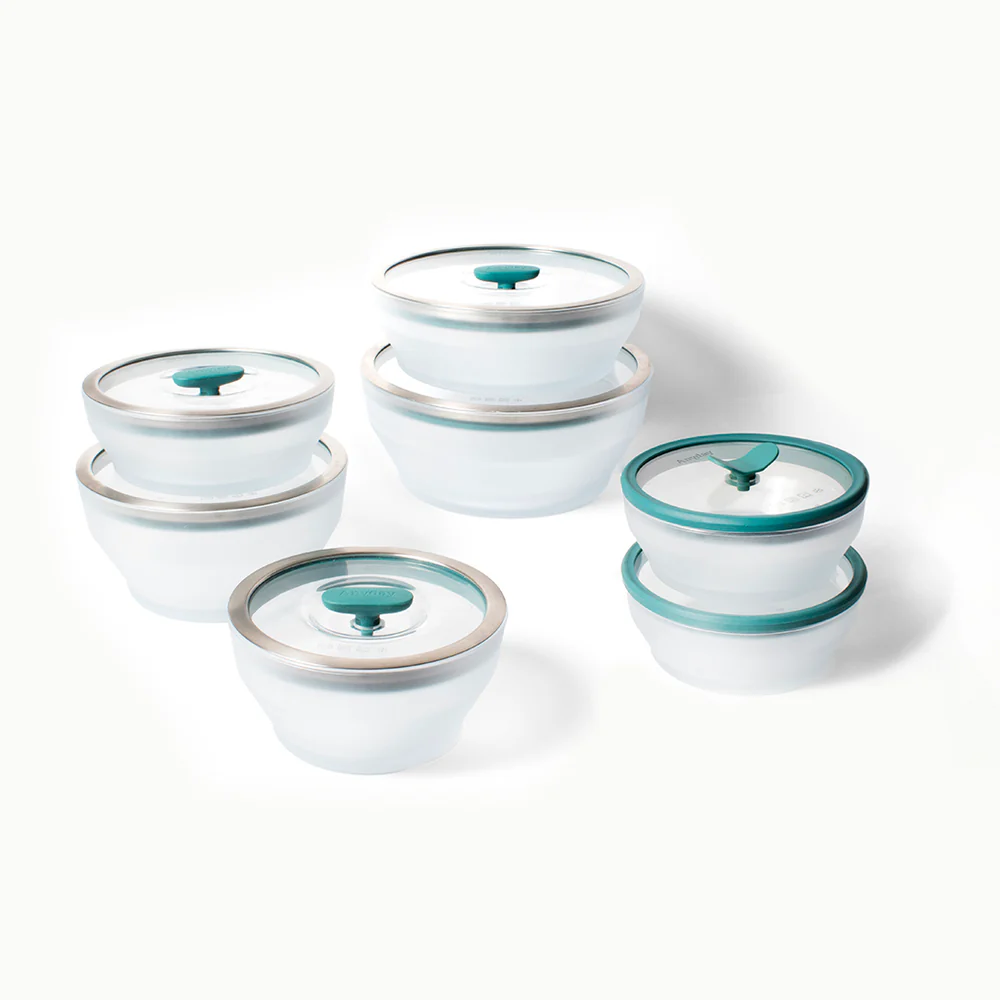 14-Piece Glass Round Dish Set