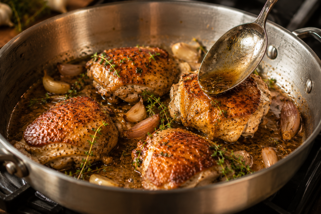 Stainless Steel Pan Sauce Chicken
