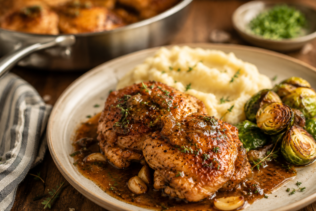 Stainless Steel Pan Sauce Chicken