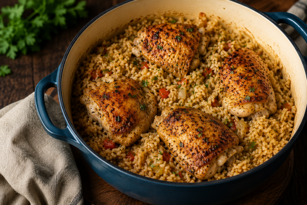 Dutch Oven Chicken and Rice